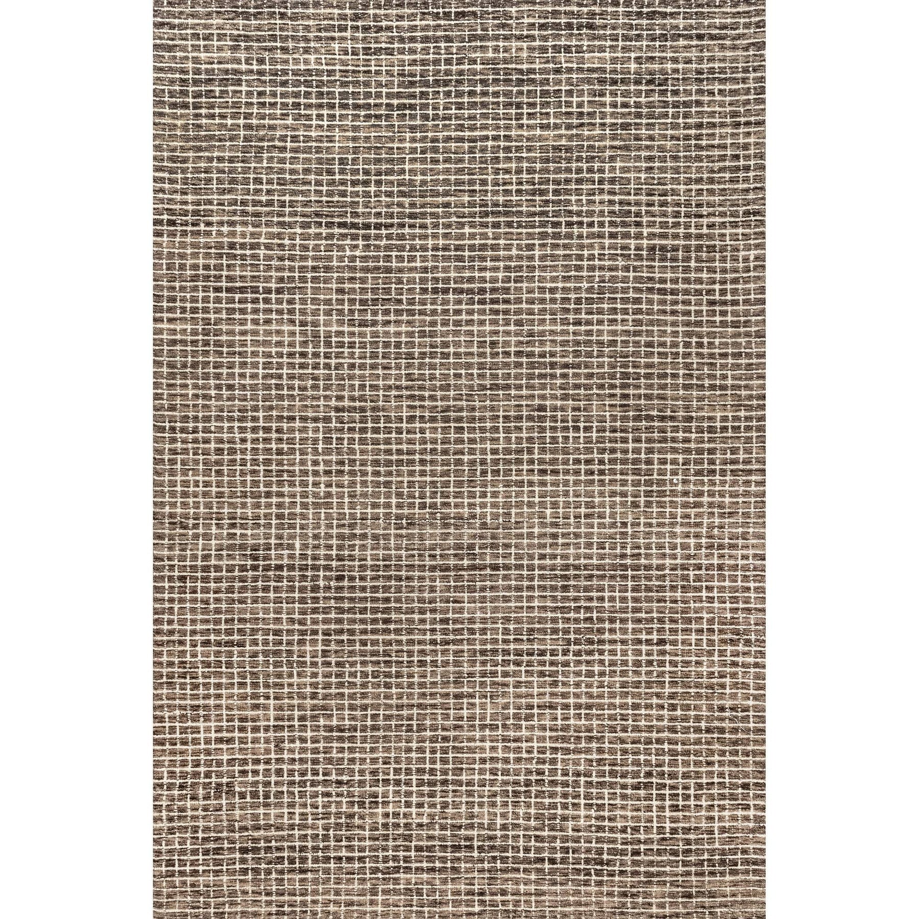 nuLOOM Meredith Wool Checkered Brown 5 ft. x 8 ft. Area Rug